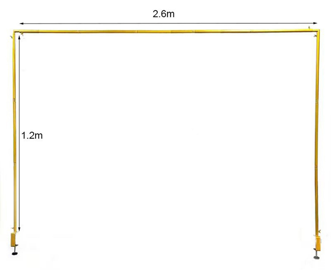 Horizontal frame, crewed to the table, 260x100 cm